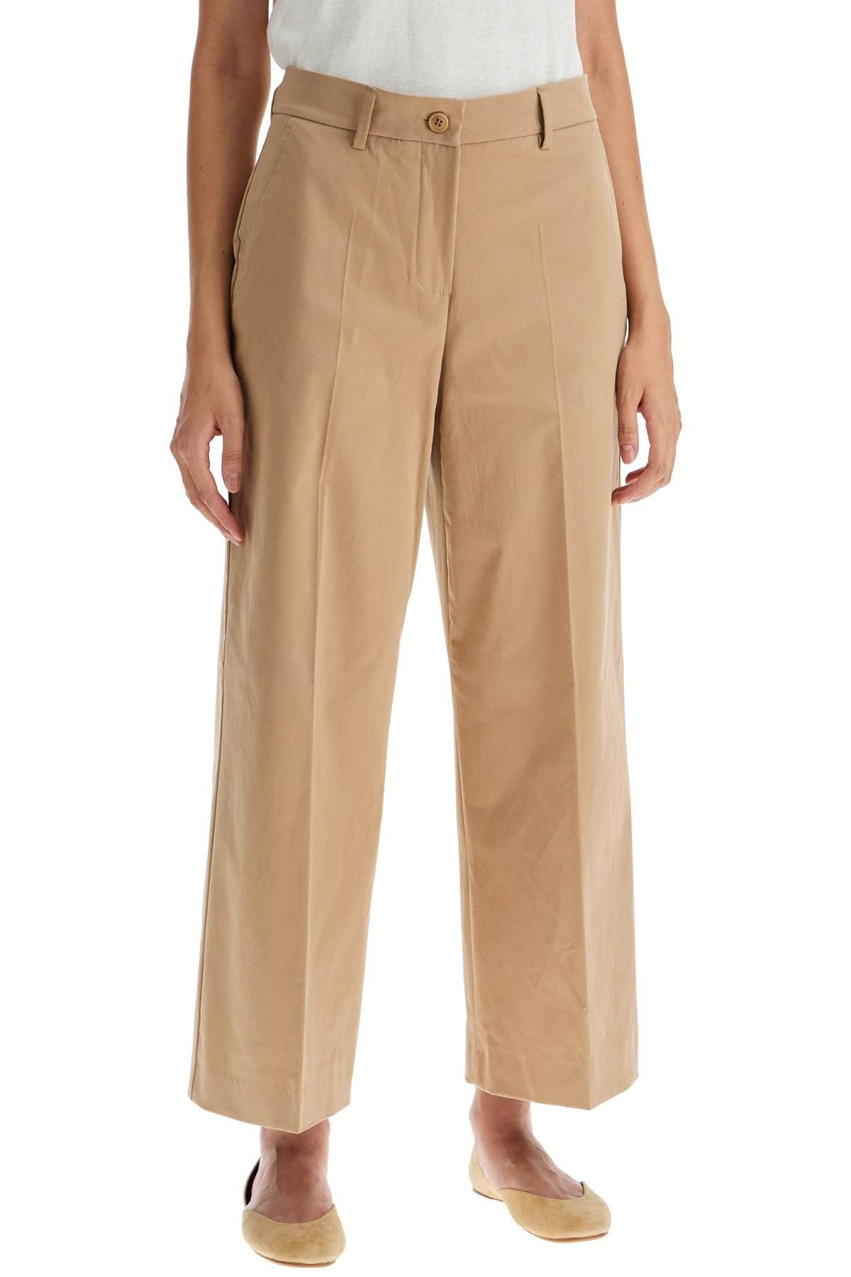 WEEKEND MAX MARA stretch cotton cropped pants