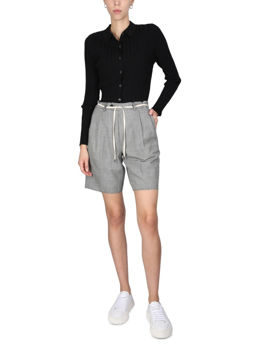 ASPESI STRETCH FLANNEL BERMUDA SHORTS