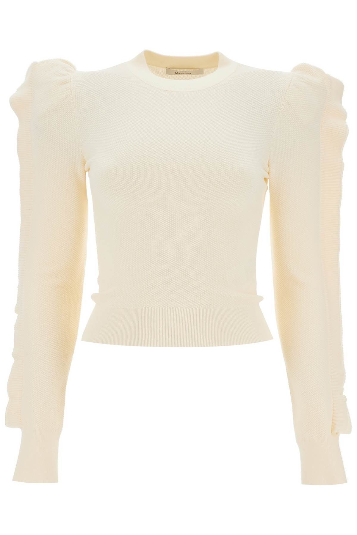 Max Mara stretch pullover with ruffle