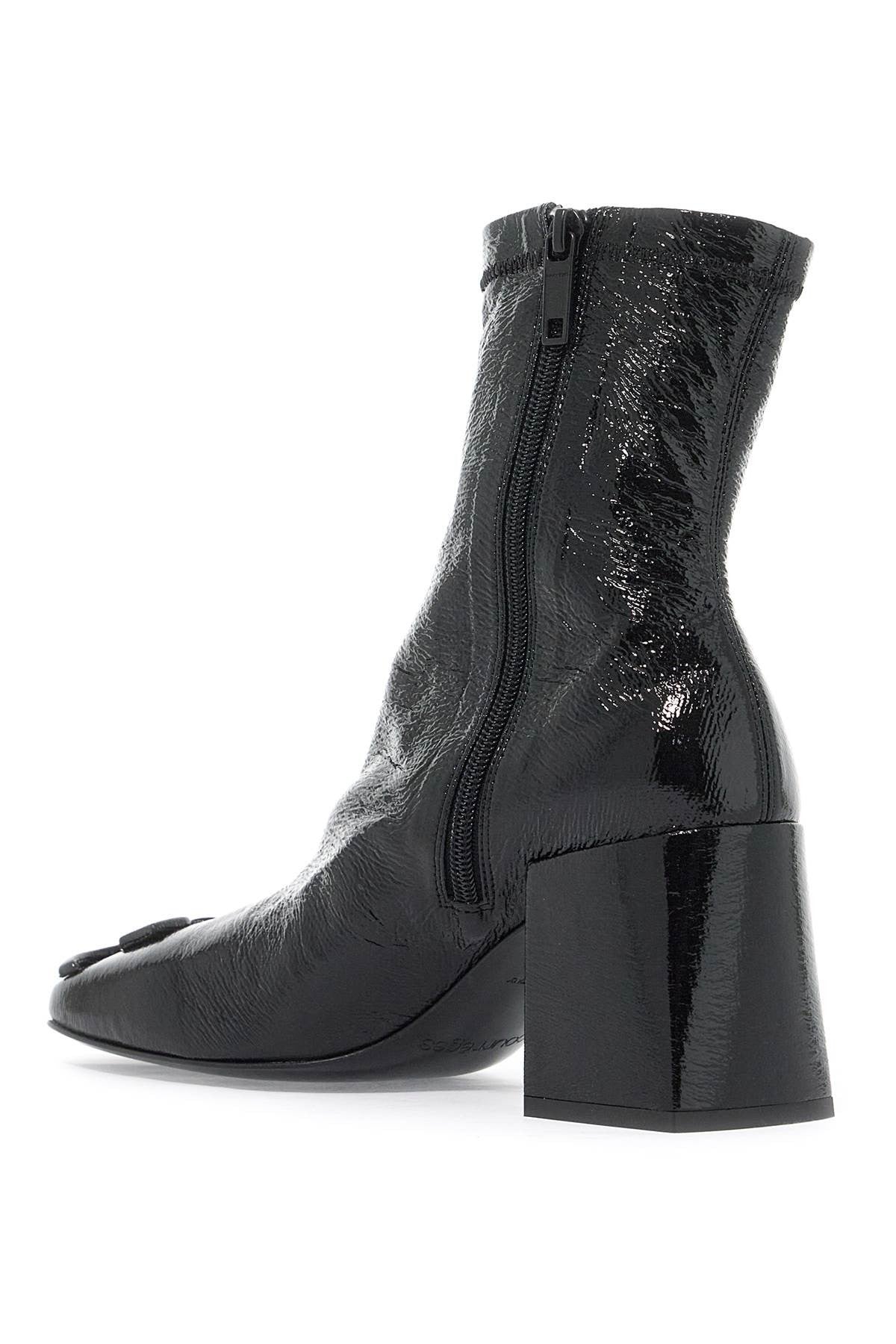 COURREGES stretch vinyl ankle boots