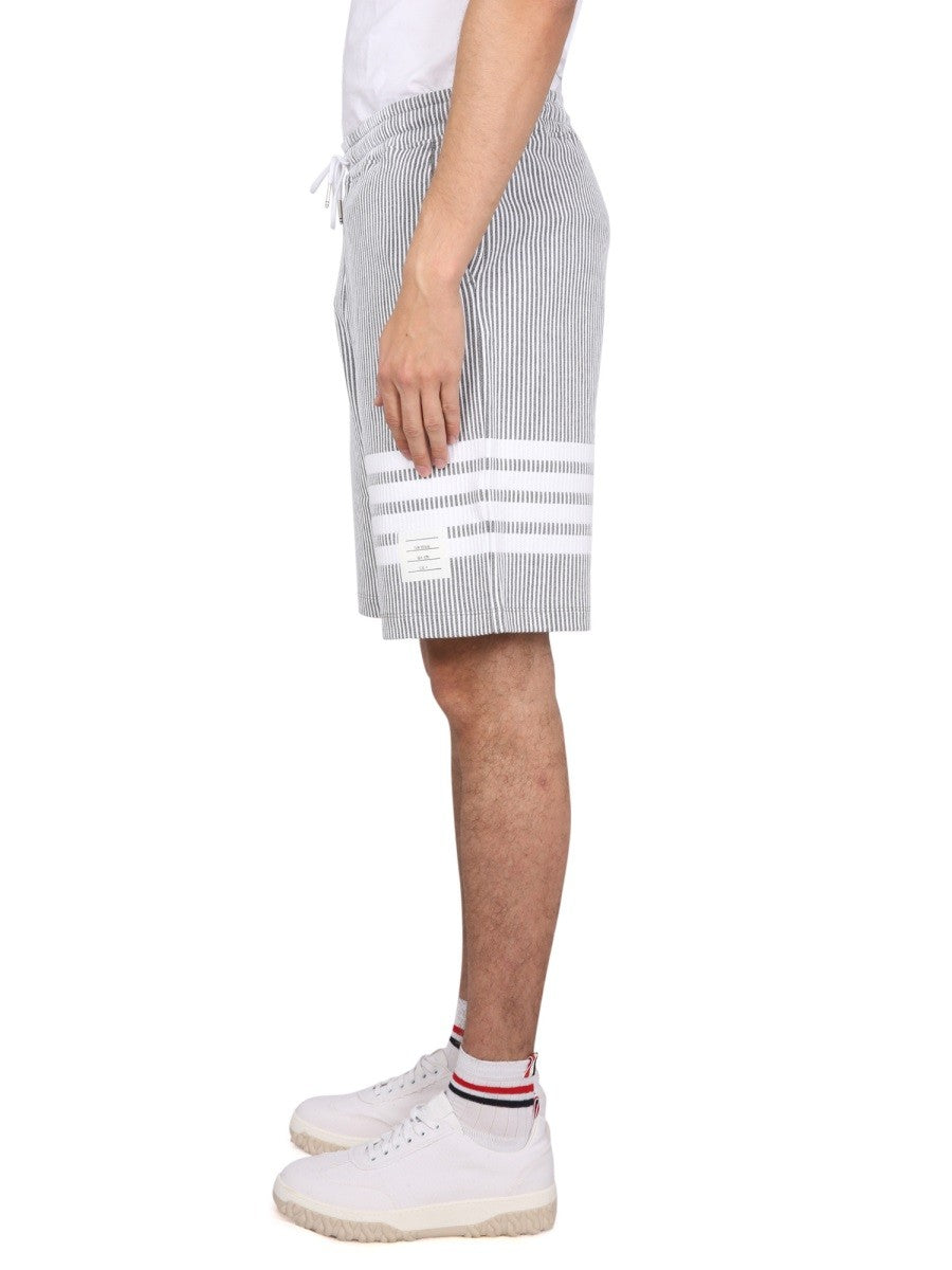 THOM BROWNE STRIPED BERMUDA SHORTS