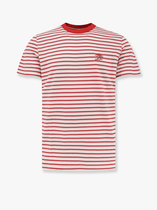 Golden Goose Deluxe Brand Striped cotton t-shirt with logo