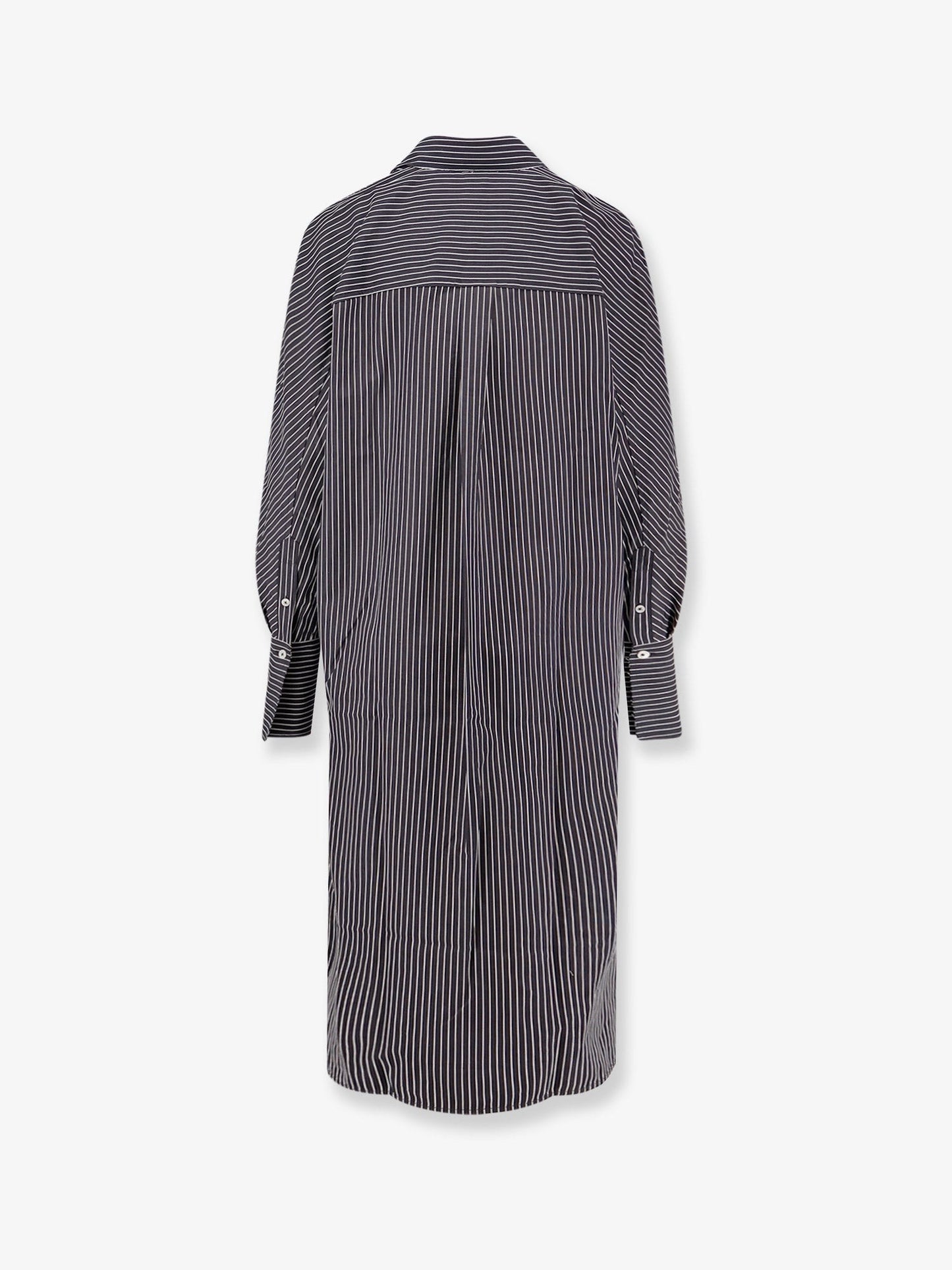 TOTEME Striped Kimono-Sleeve Shirtdress