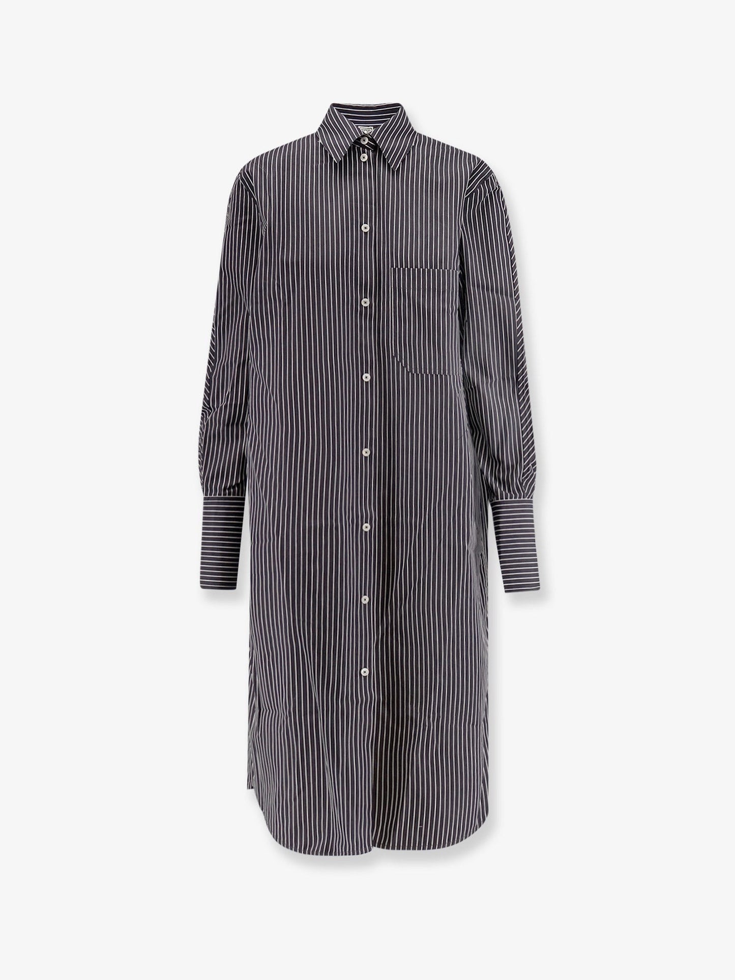 TOTEME Striped Kimono-Sleeve Shirtdress