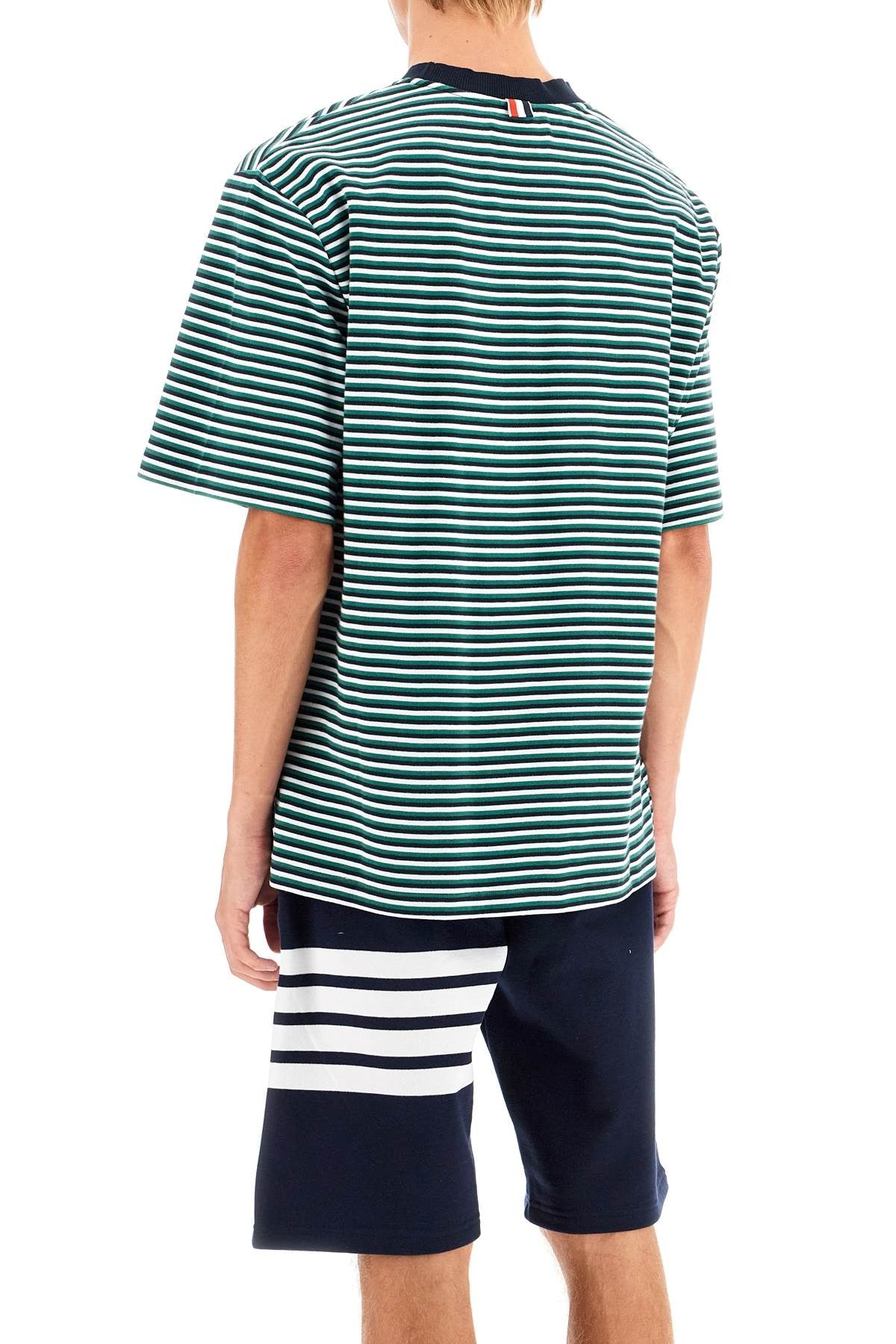 THOM BROWNE "striped oversized jersey t-shirt"