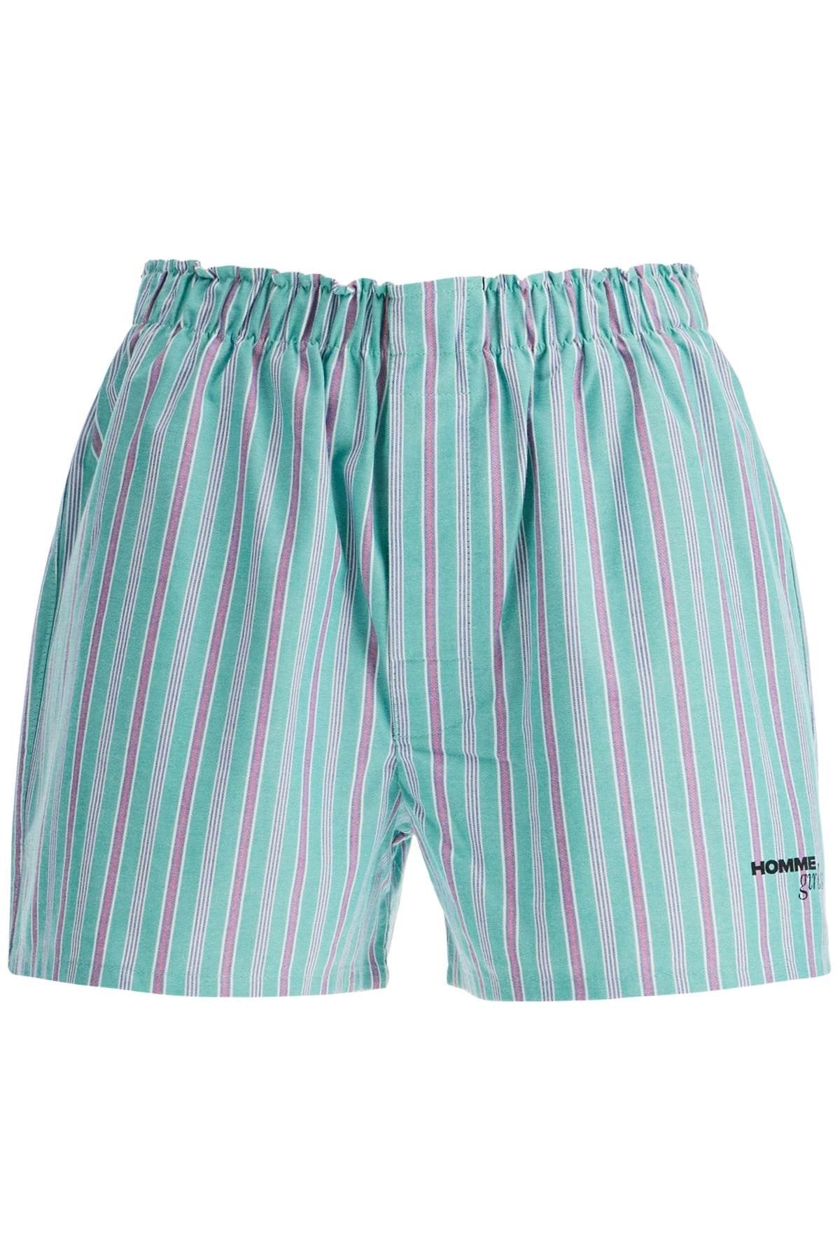 HOMME GIRLS striped oxford shorts for men and