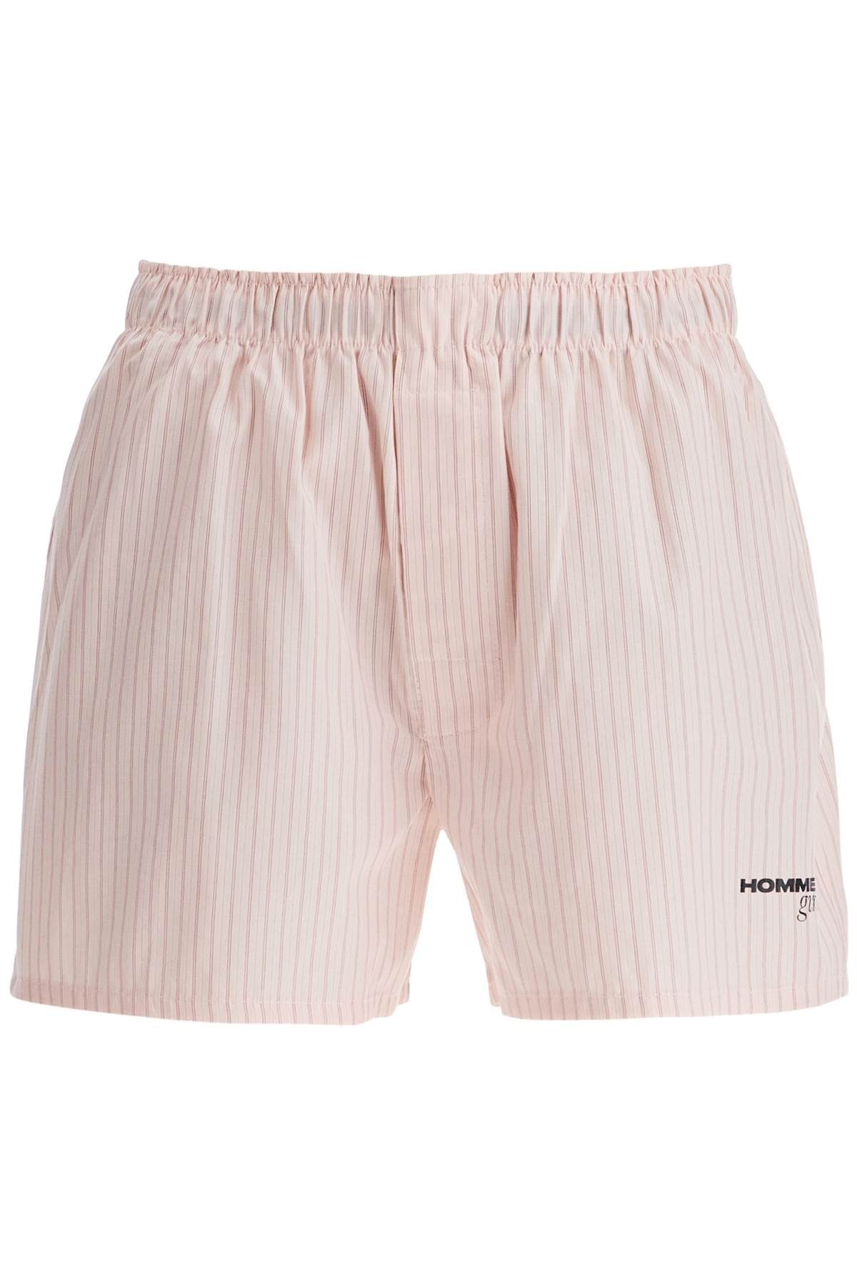 HOMME GIRLS striped oxford shorts for men and