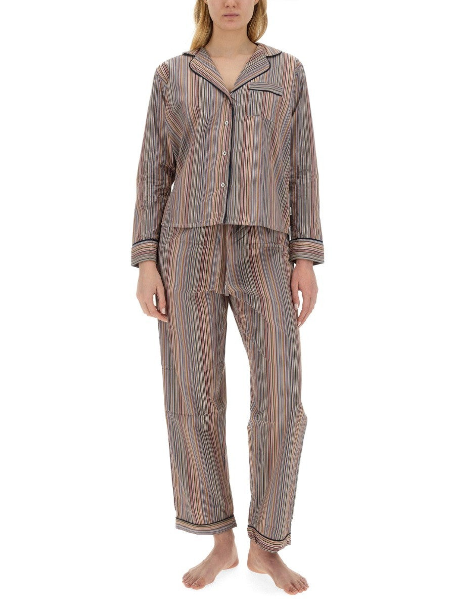 Paul Smith STRIPED PATTERN PAJAMA SET