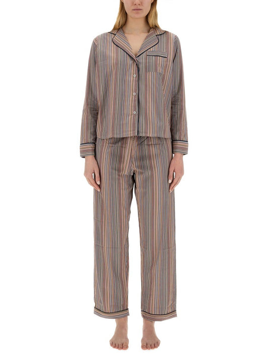 Paul Smith STRIPED PATTERN PAJAMA SET