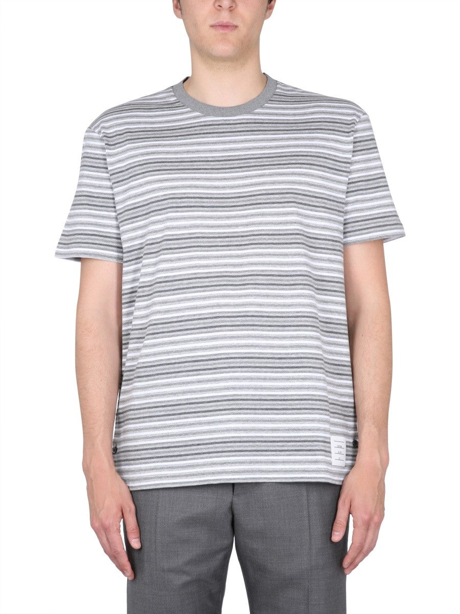 THOM BROWNE STRIPED T-SHIRT