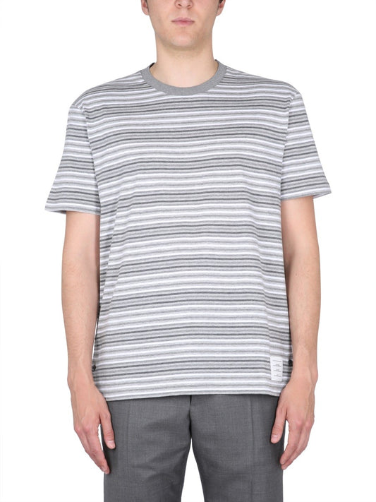 THOM BROWNE STRIPED T-SHIRT