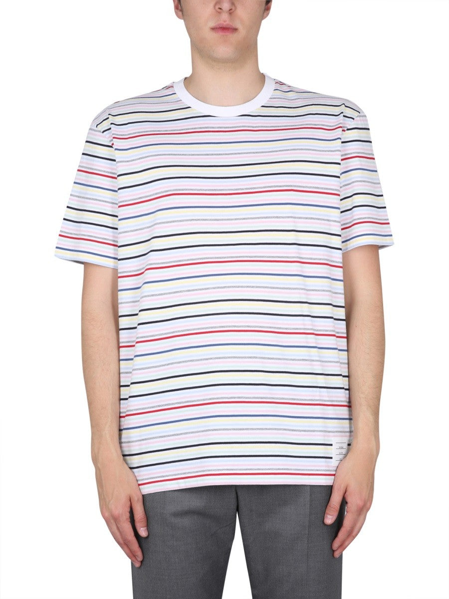 THOM BROWNE STRIPED T-SHIRT