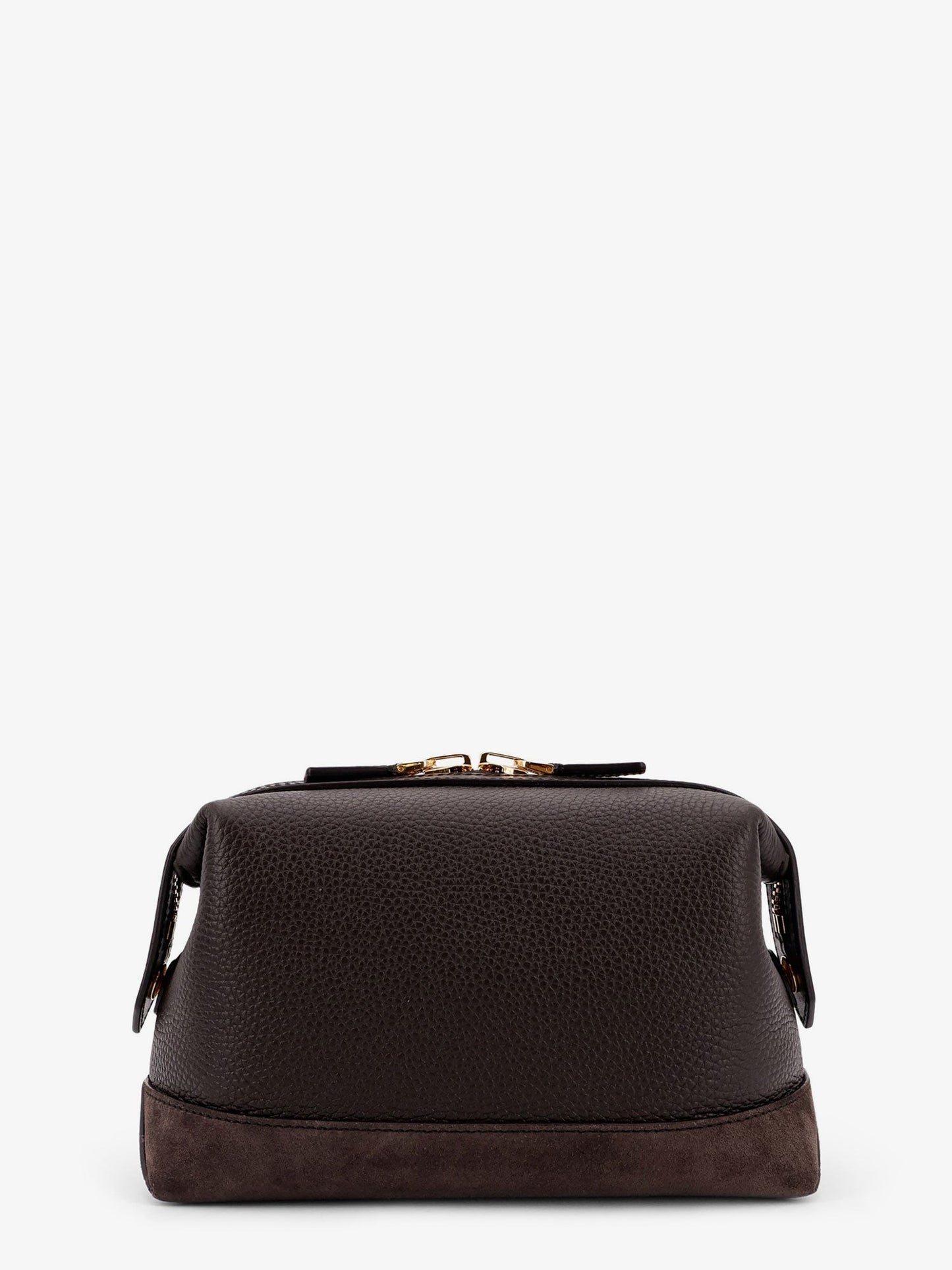 TOM FORD Suede and leather clutch