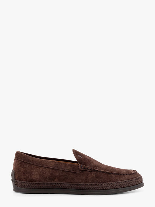 TOD'S Suede loafer with engraved logo