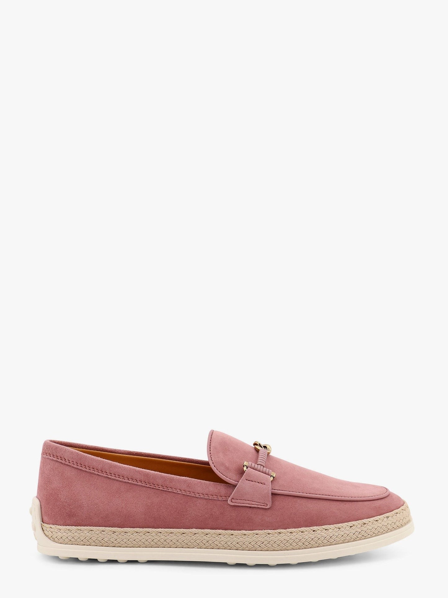 TOD'S Suede loafer with metal detail