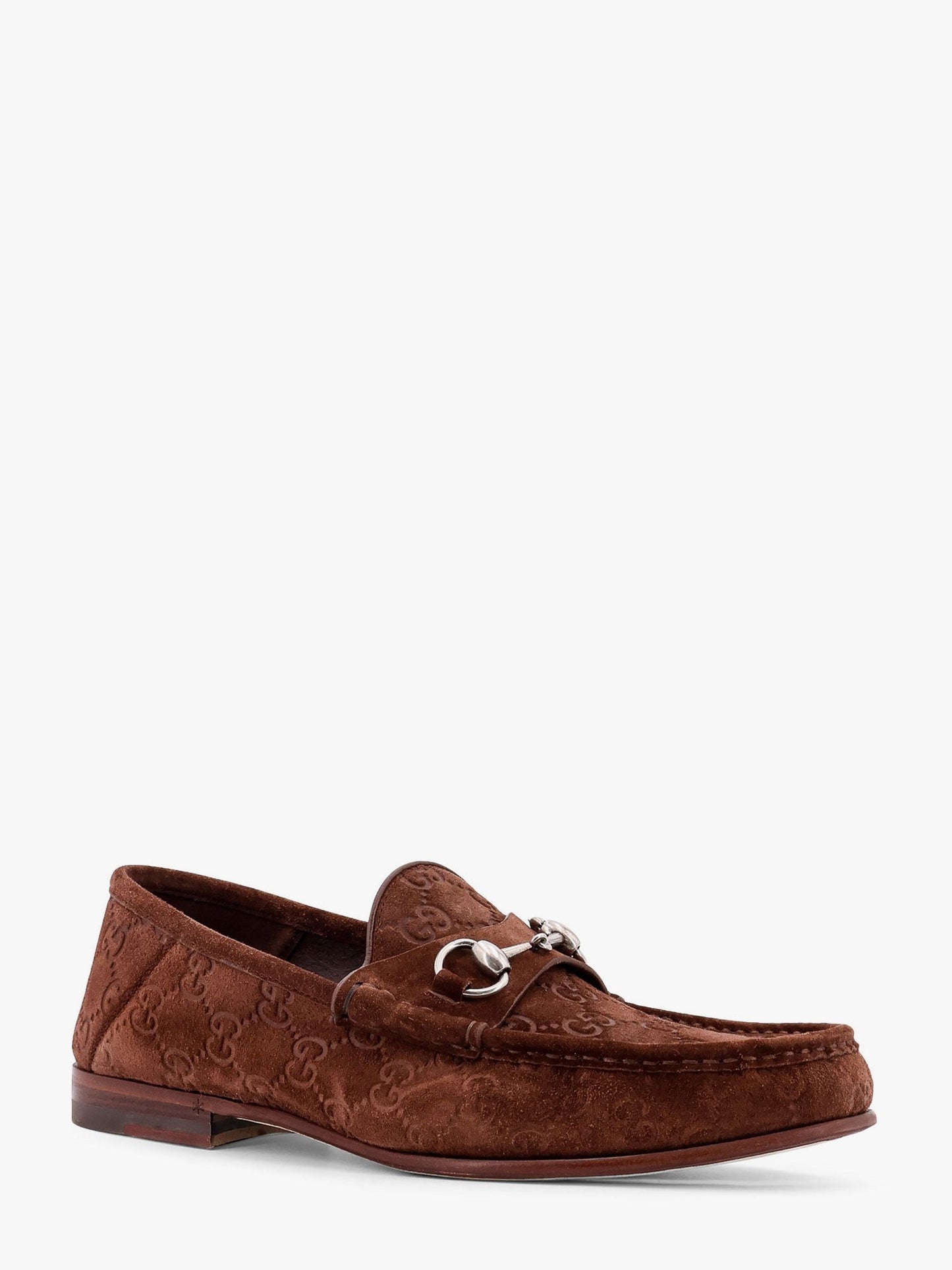 Gucci Suede loafers with all-over GG motif
