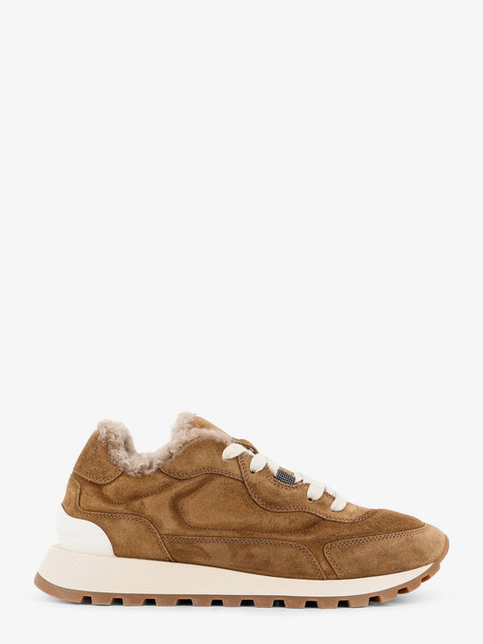 Brunello Cucinelli Suede sneakers with fur lining