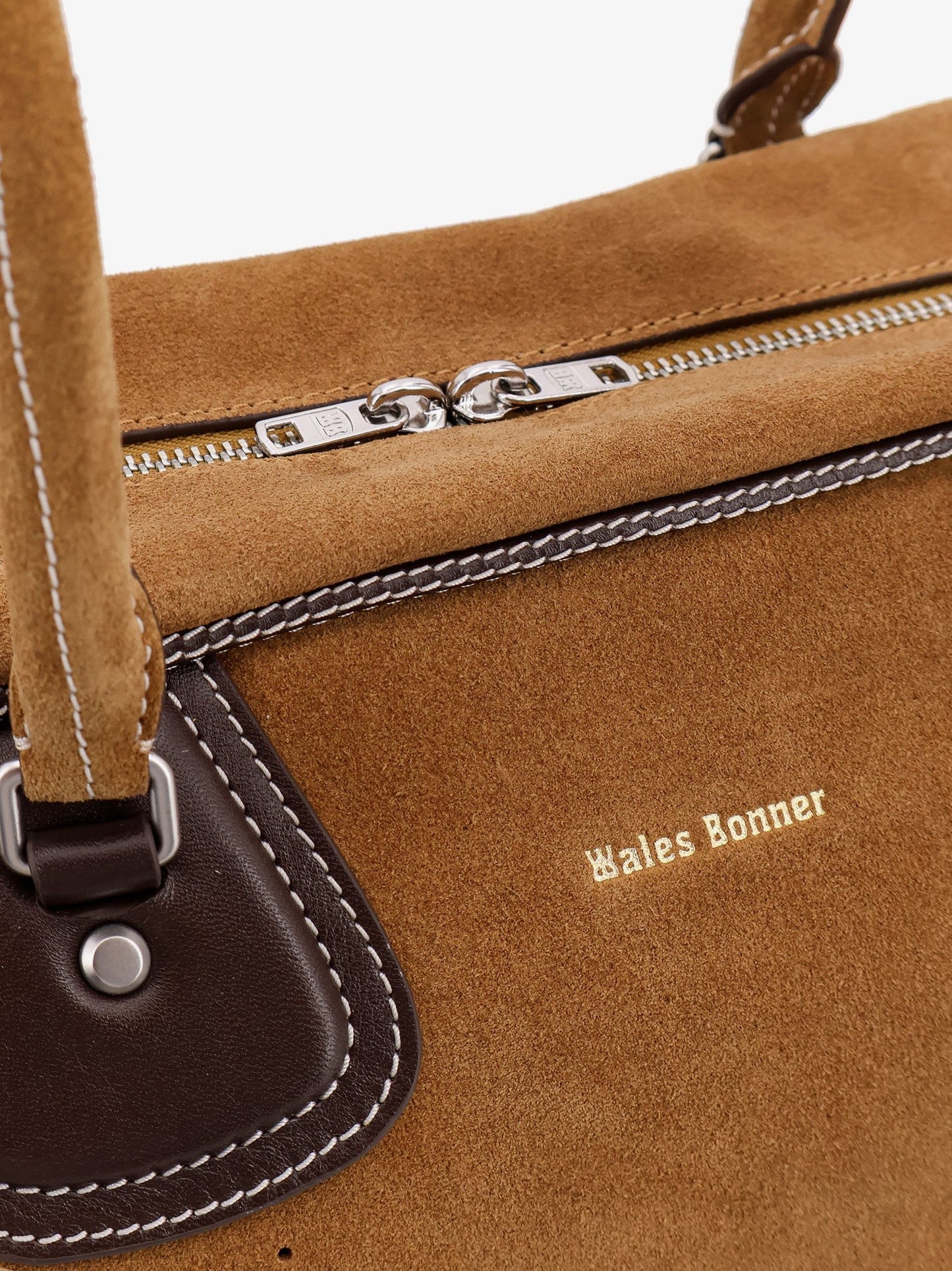 ADIDAS X WALES BONNER Suede travel bag with leather details