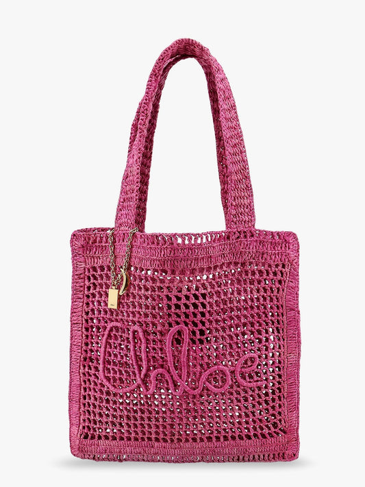 CHLOE' Summer banana rafia tote bag