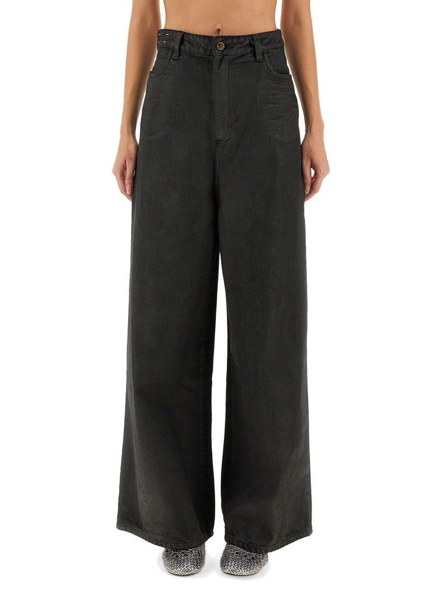 ALYSI "SUPER FLARE" DENIM PANTS
