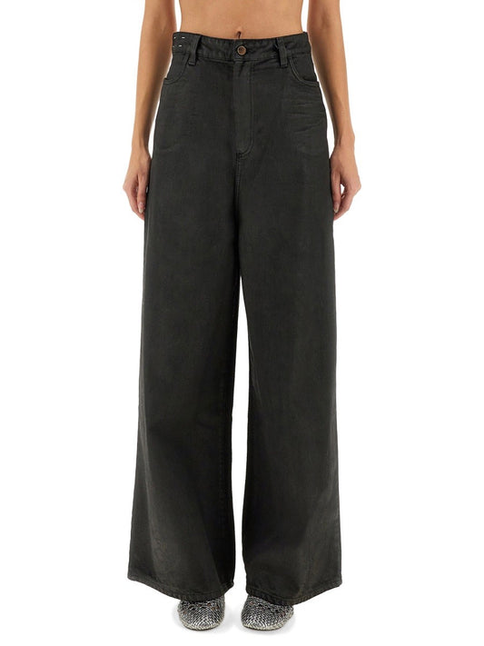 ALYSI "SUPER FLARE" DENIM PANTS