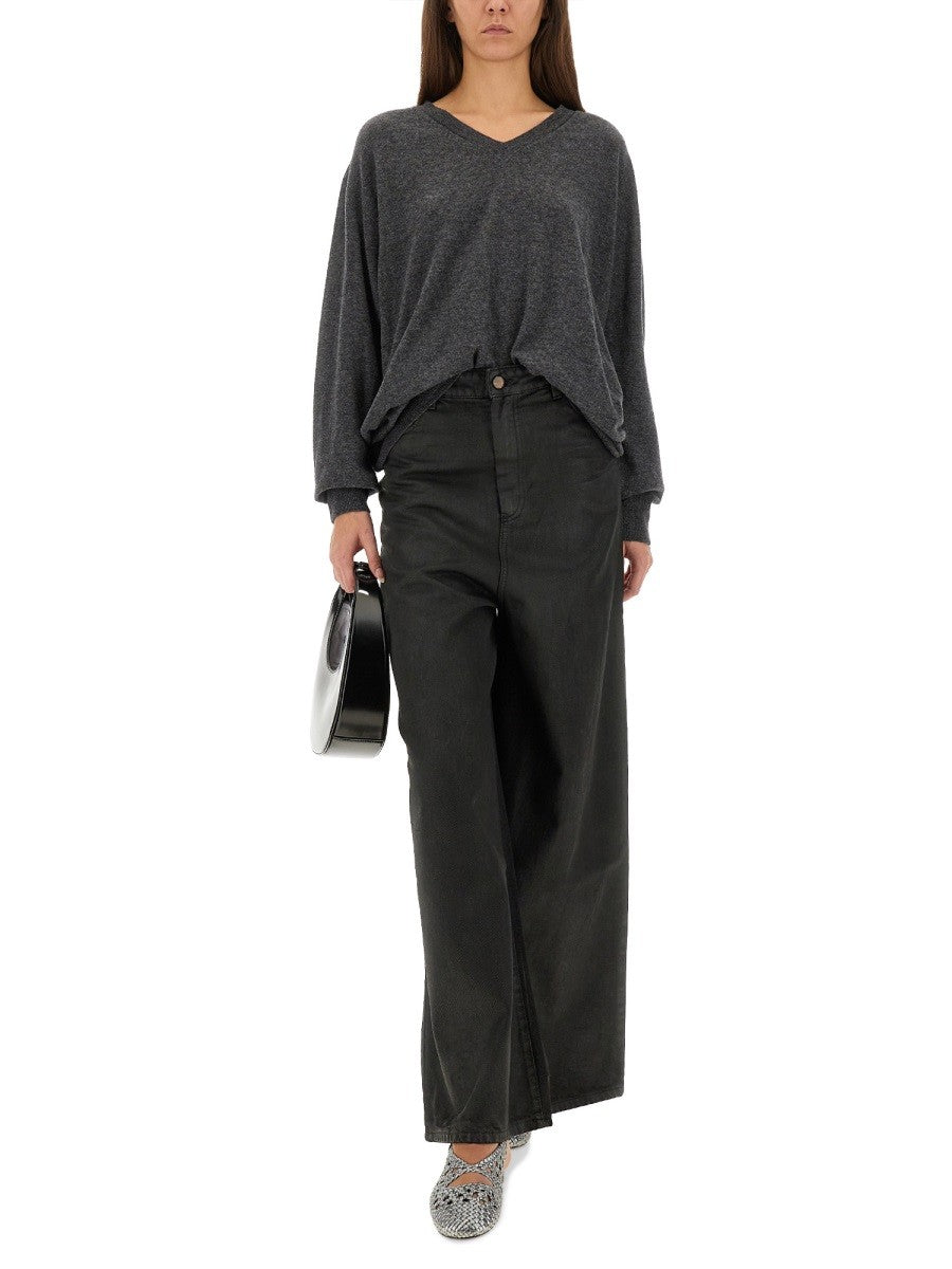 ALYSI "SUPER FLARE" DENIM PANTS