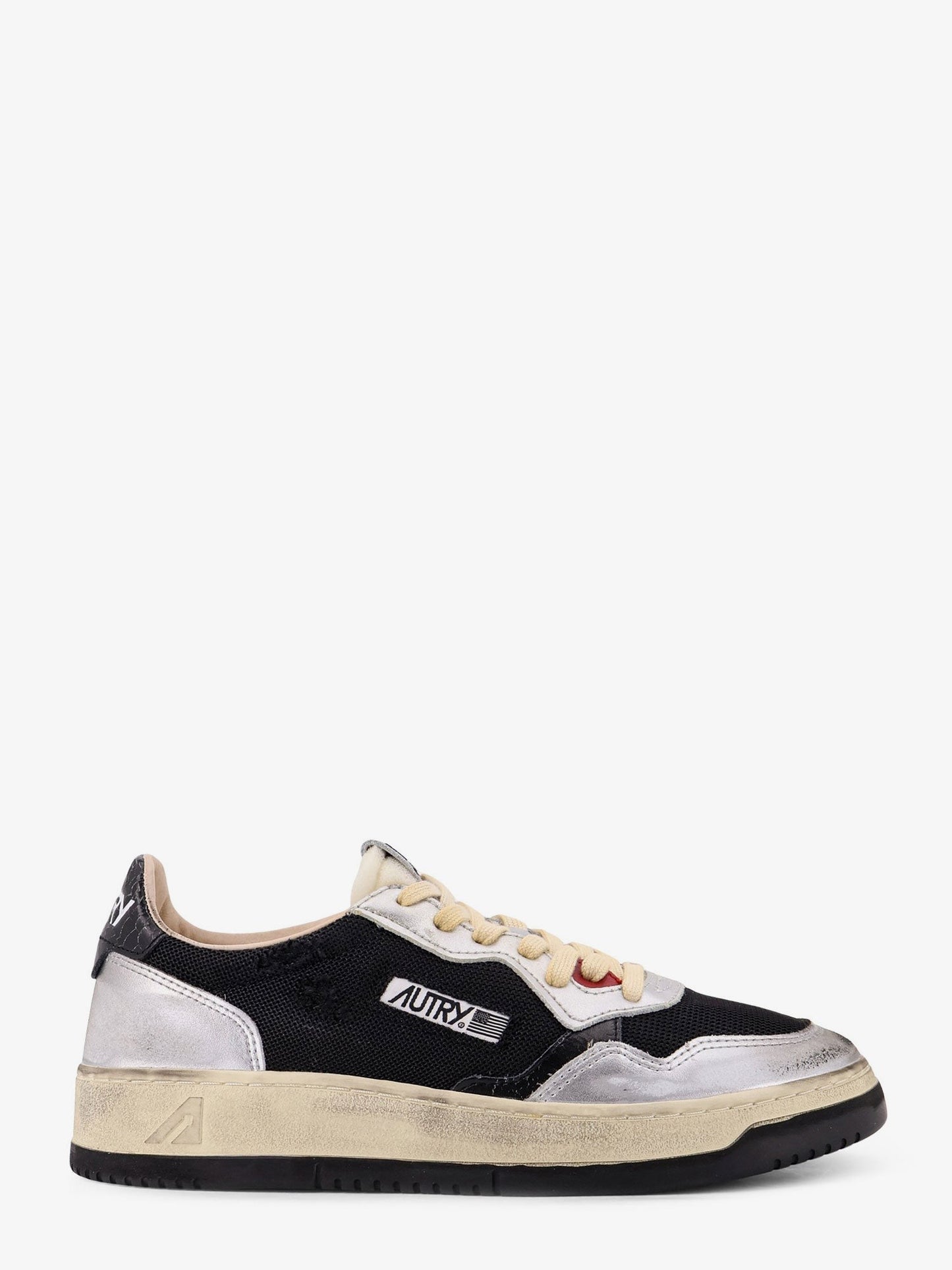 Autry Super Vintage leather and mesh low-top sneakers
