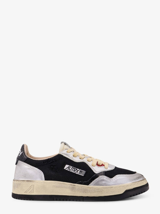 Autry Super Vintage leather and mesh low-top sneakers