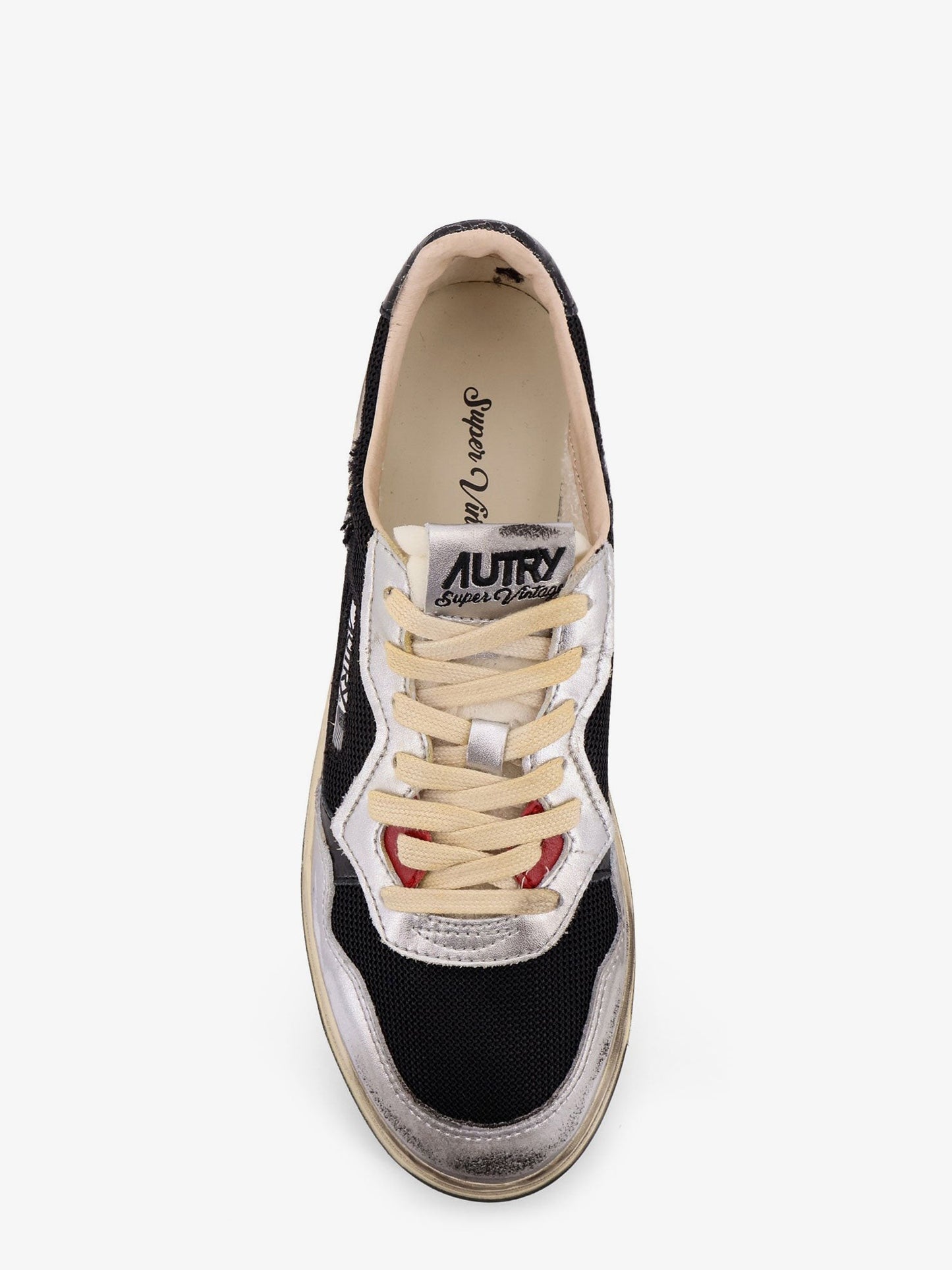 Autry Super Vintage leather and mesh low-top sneakers