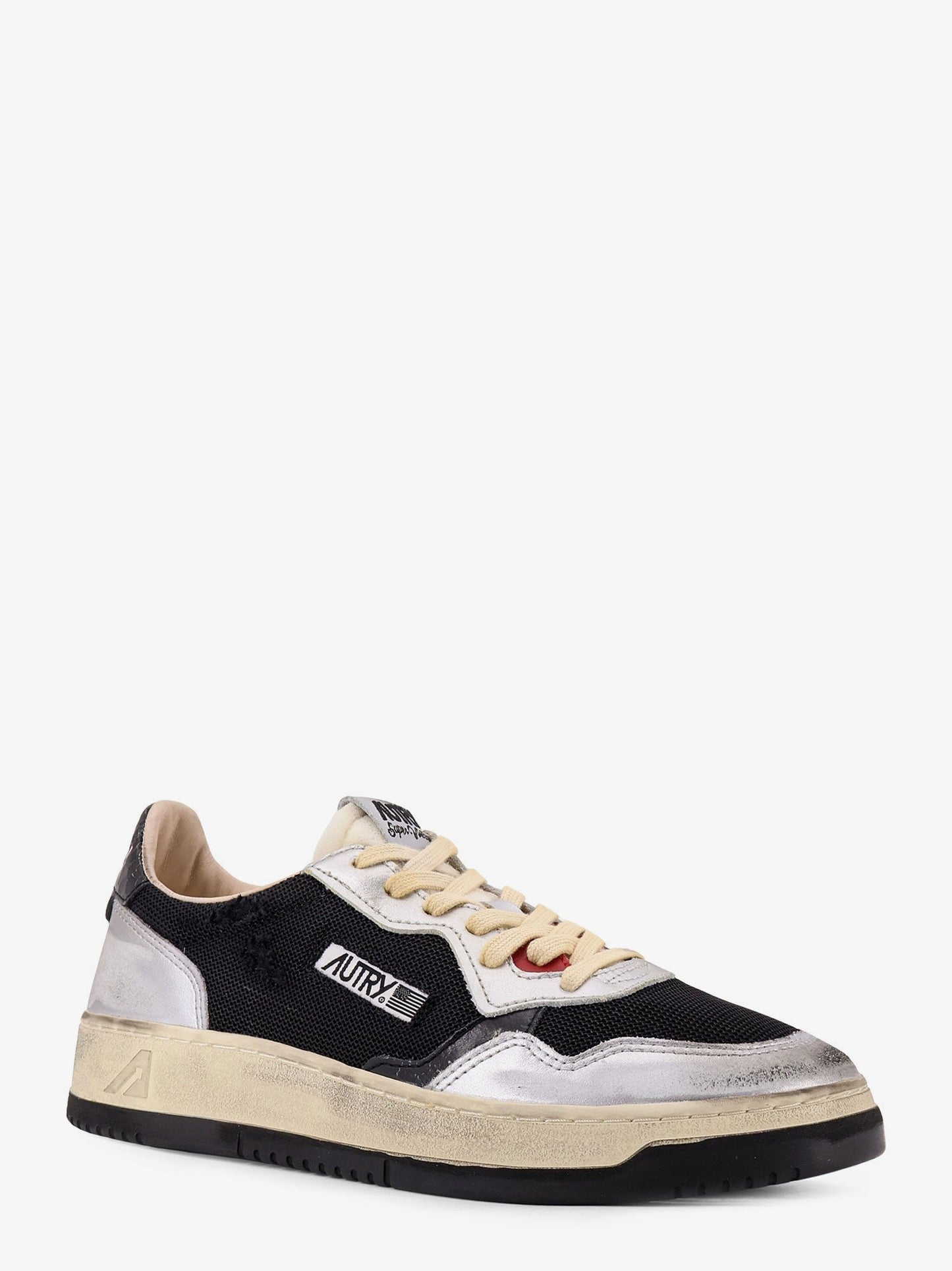 Autry Super Vintage leather and mesh low-top sneakers