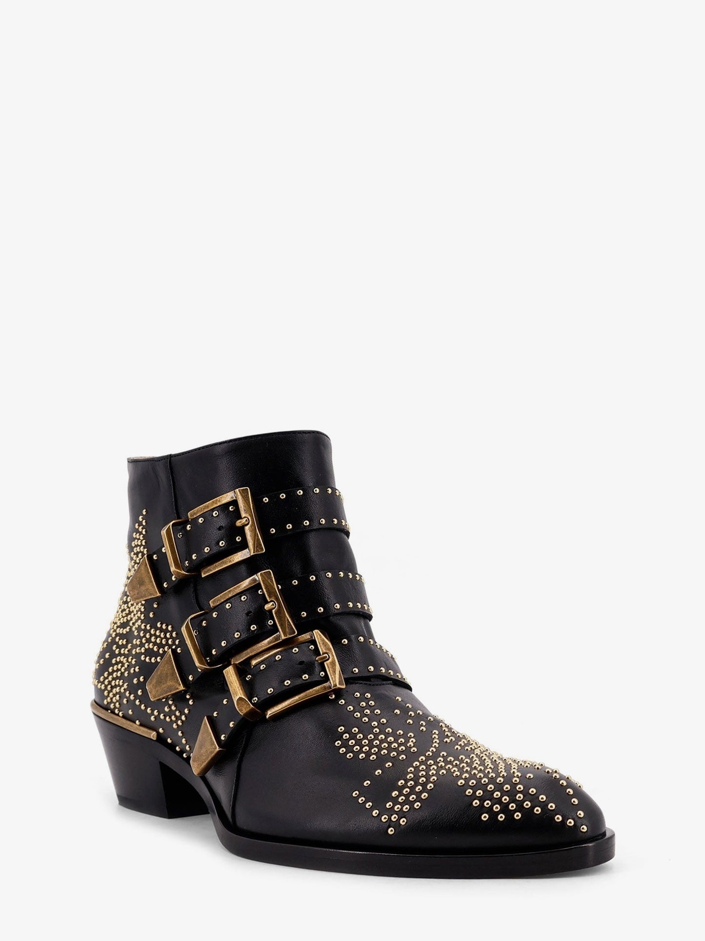 CHLOE' Susan leather boots with metal details