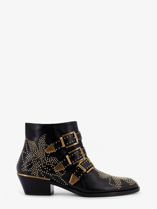 CHLOE' Susan leather boots with metal details
