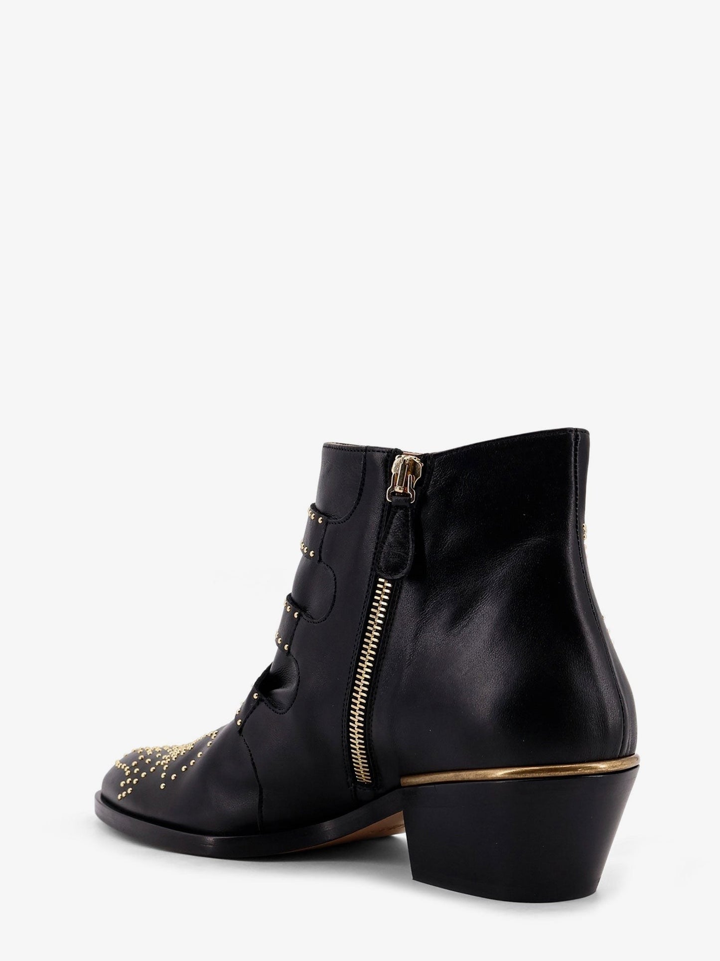 CHLOE' Susan leather boots with metal details