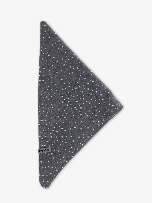Pinko Svizzera wool scarf with rhinestones