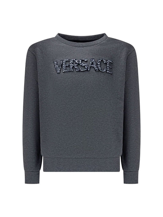 Versace sweatshirt fleece cocco logo embroidery