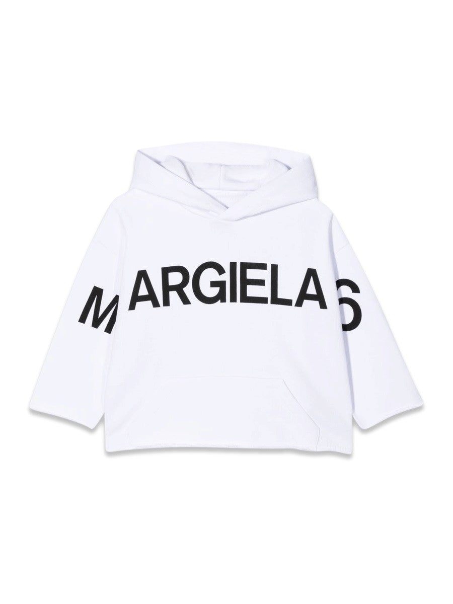 MM6 MAISON MARGIELA SWEATSHIRT LOGO AND WIDE NECK STANDING