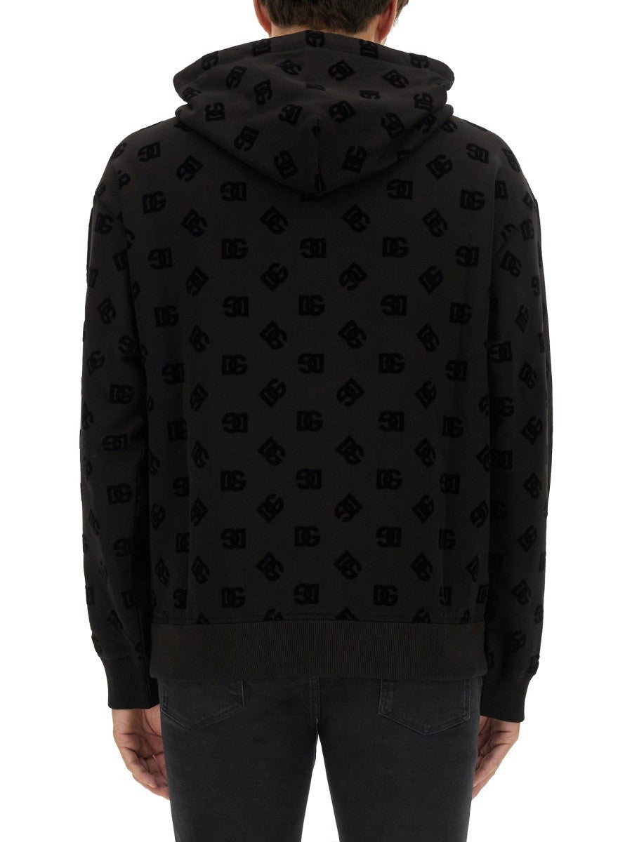 Dolce & Gabbana SWEATSHIRT WITH ALLOVER LOGO