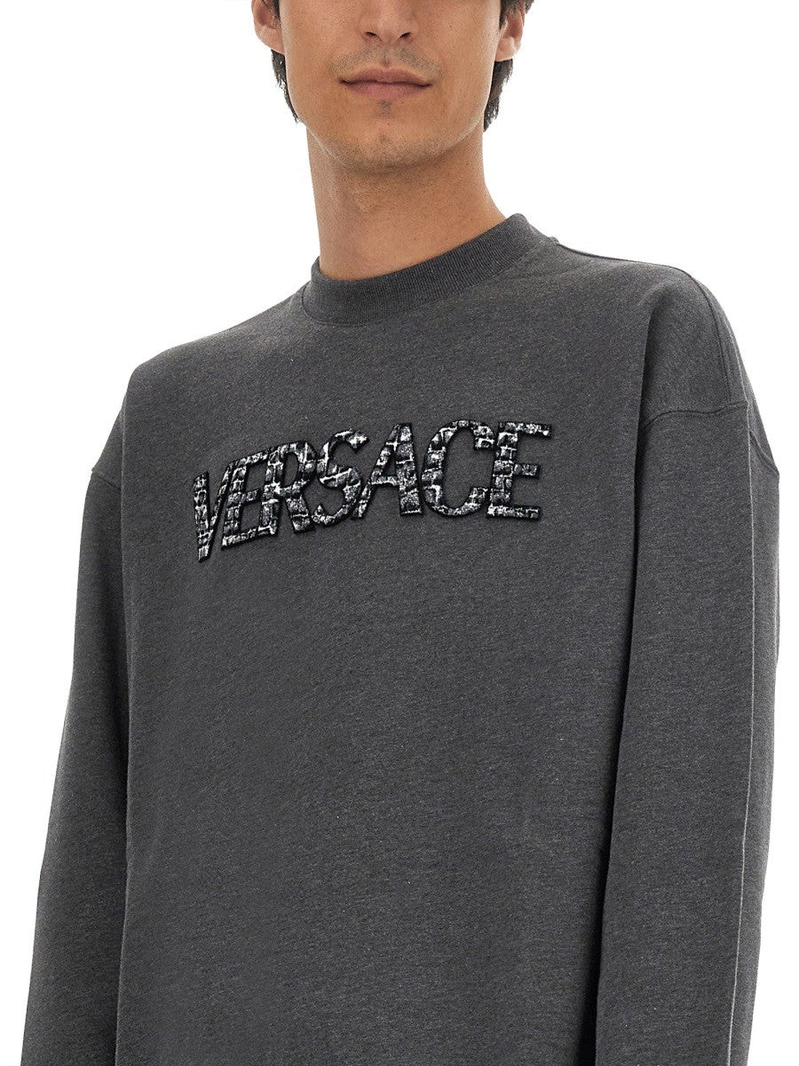 Versace SWEATSHIRT WITH CROCODILE LOGO