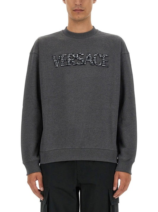 Versace SWEATSHIRT WITH CROCODILE LOGO