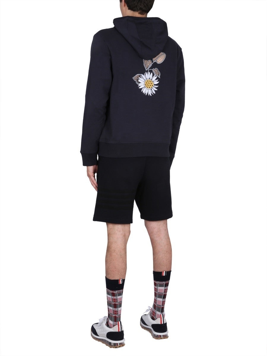 THOM BROWNE SWEATSHIRT WITH EMBROIDERY