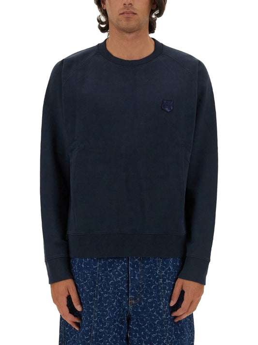 Maison Kitsune SWEATSHIRT WITH FOX HEAD PATCH