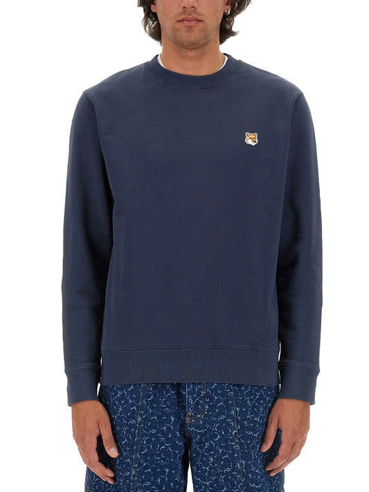 Maison Kitsune SWEATSHIRT WITH FOX HEAD PATCH