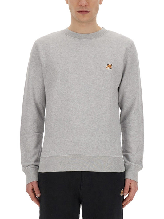 Maison Kitsune SWEATSHIRT WITH FOX HEAD PATCH