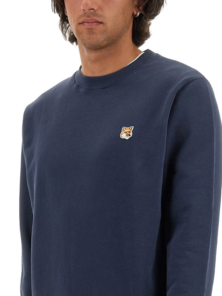 Maison Kitsune SWEATSHIRT WITH FOX HEAD PATCH