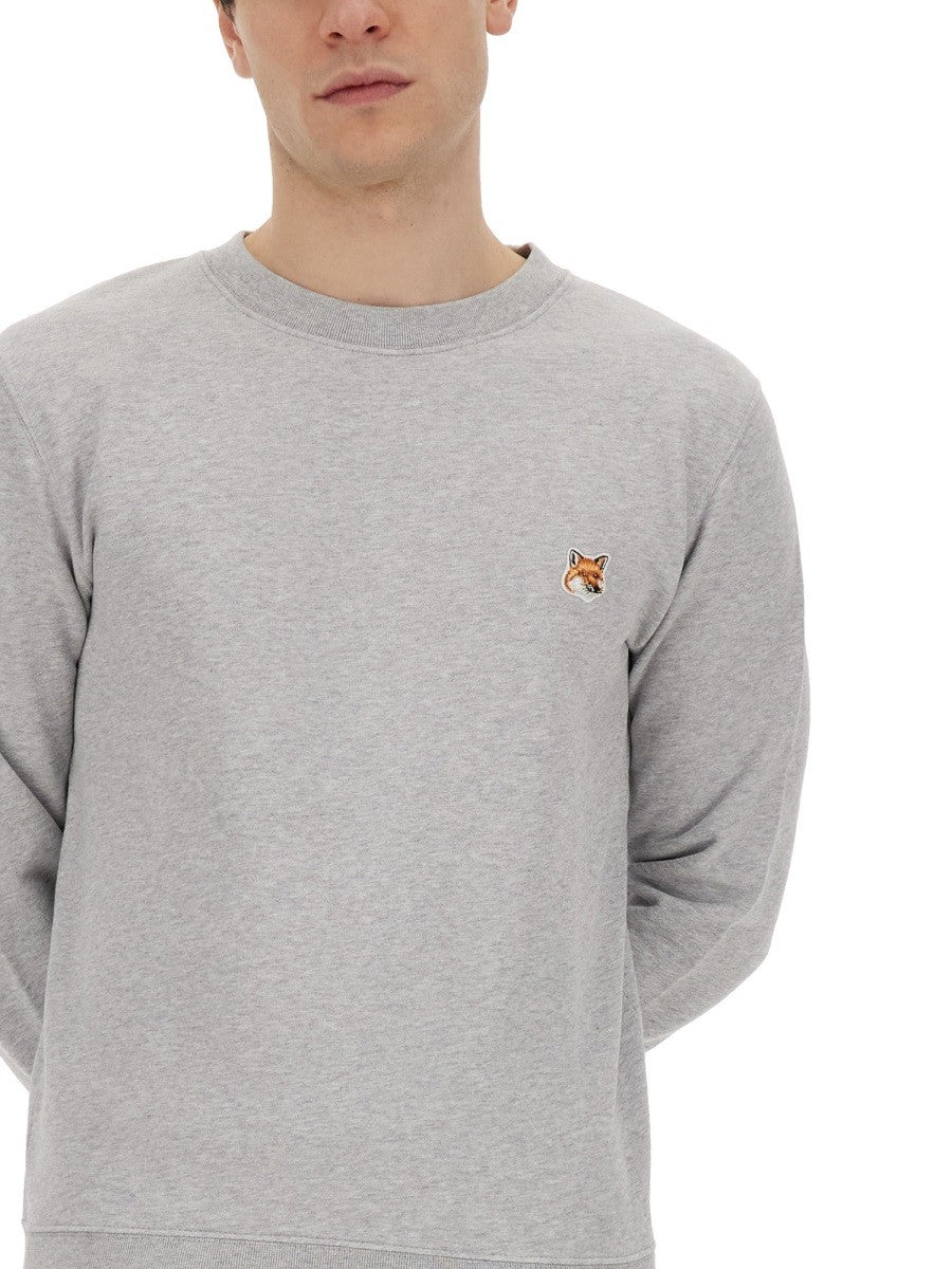 Maison Kitsune SWEATSHIRT WITH FOX HEAD PATCH