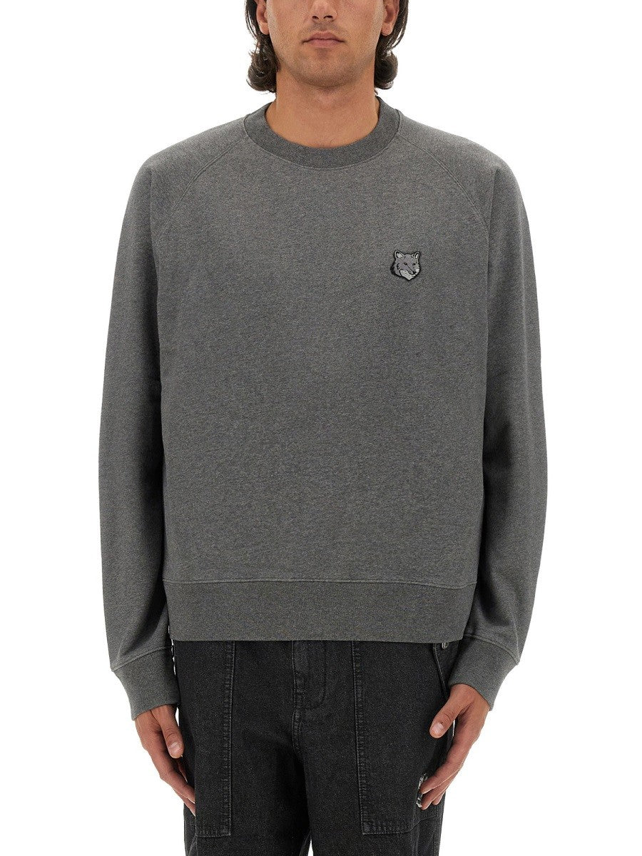 Maison Kitsune SWEATSHIRT WITH FOX HEAD PATCH