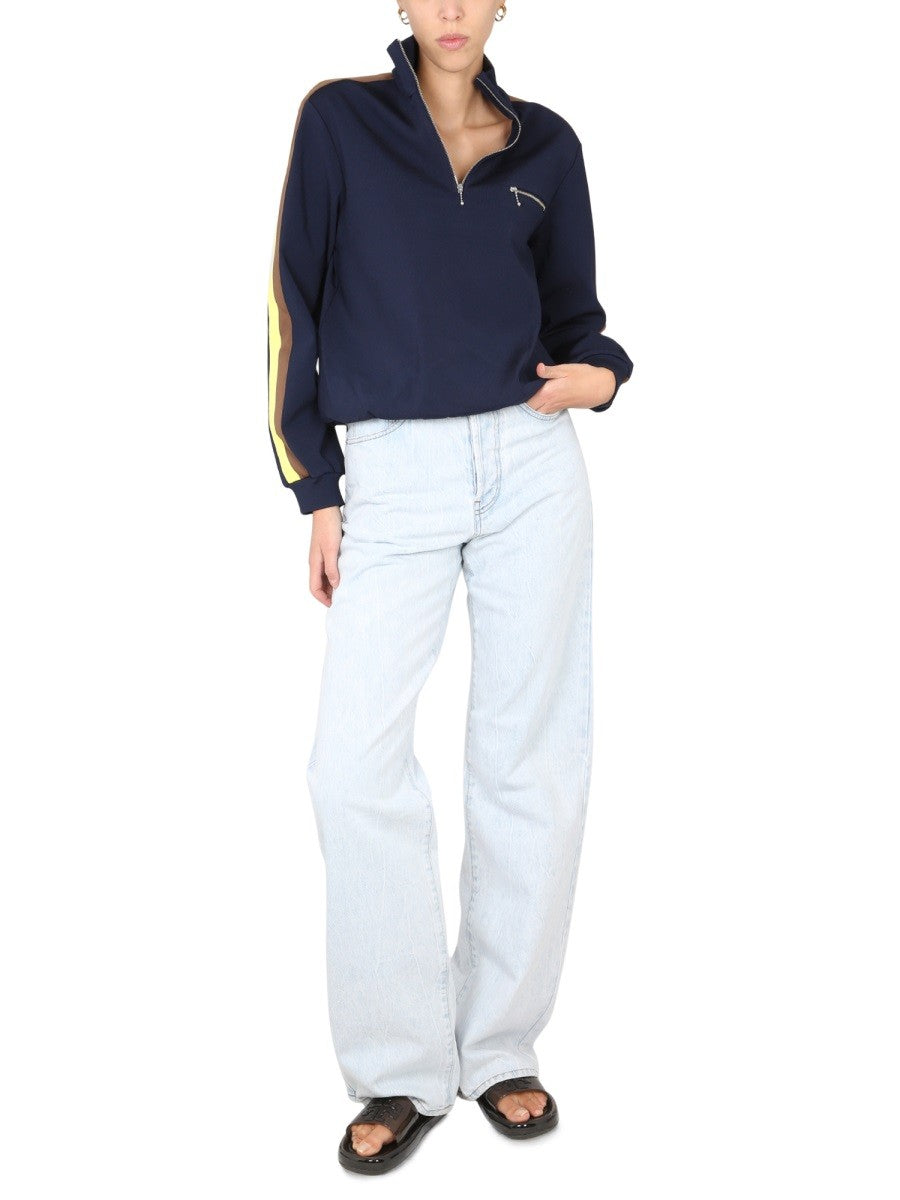 Tory Burch SWEATSHIRT WITH FRONT ZIPPER