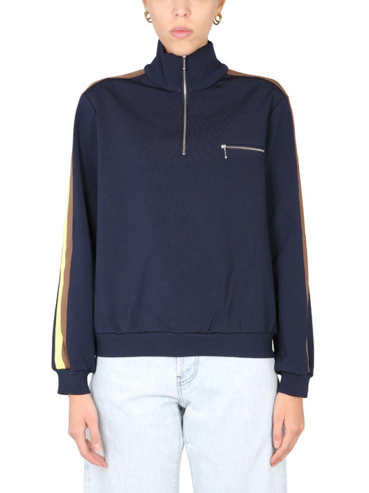 Tory Burch SWEATSHIRT WITH FRONT ZIPPER