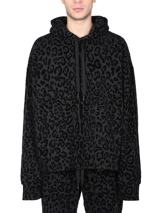 Dolce & Gabbana SWEATSHIRT WITH LEOPARD PRINT