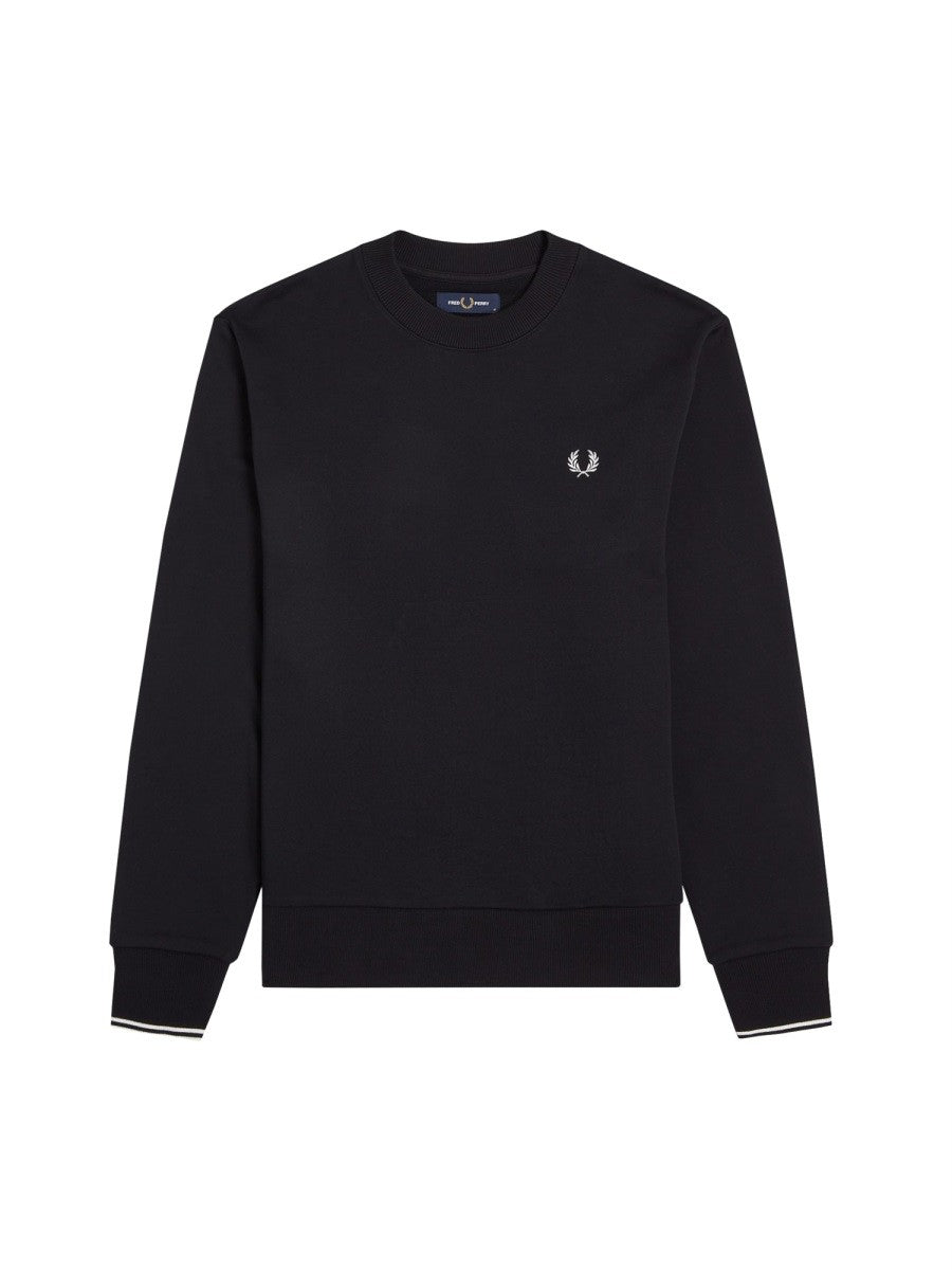 FRED PERRY SWEATSHIRT WITH LOGO EMBROIDERY